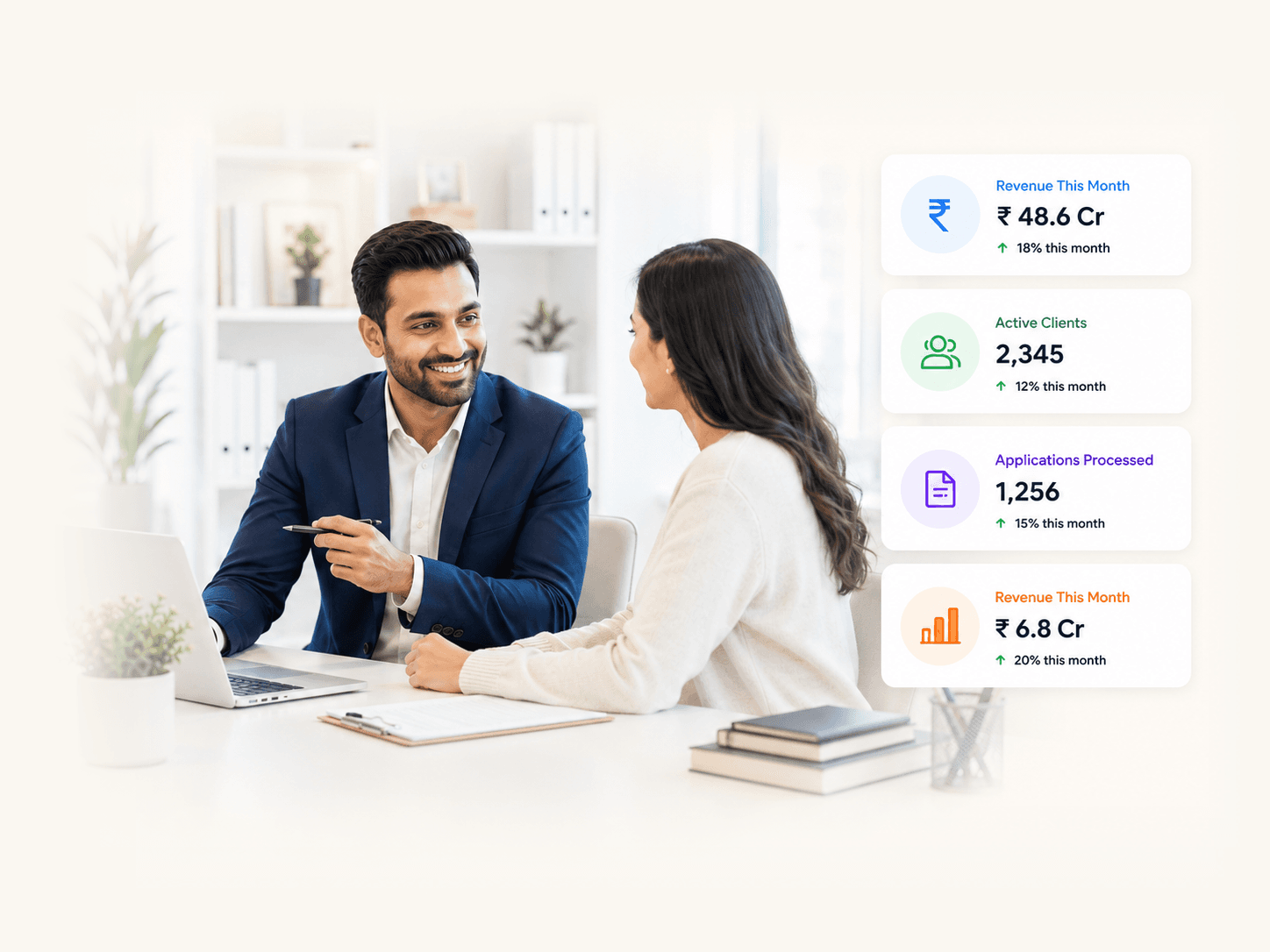 Financial advisors using AiEngage CRM