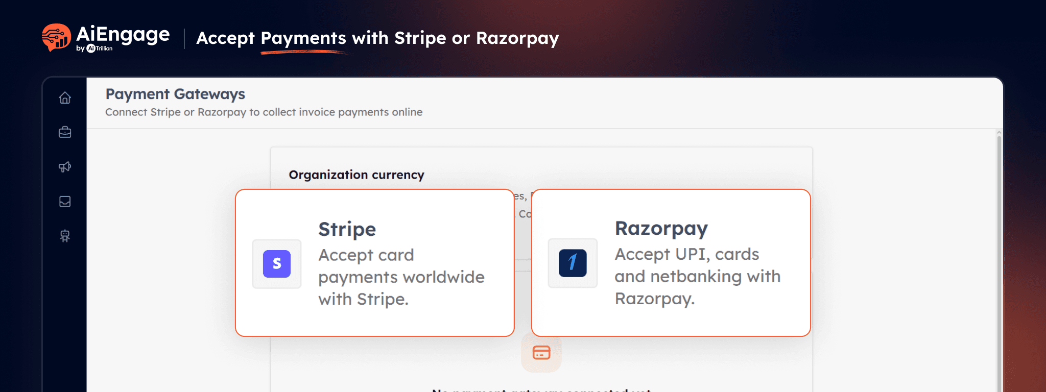 Accept Payments with Stripe or Razorpay