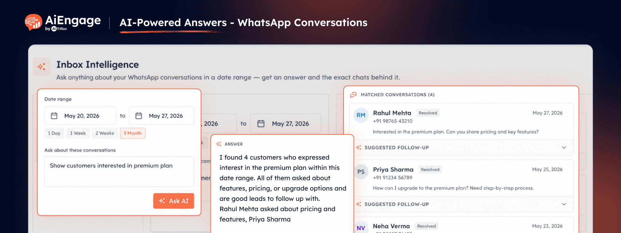 AI-Powered Answers from Your WhatsApp Conversations