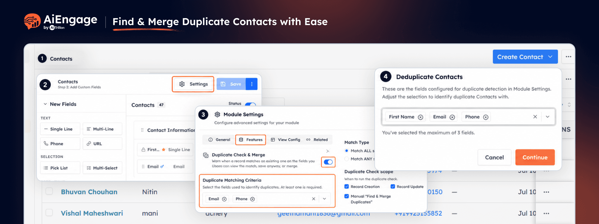 Find & Merge Duplicate Contacts with Ease