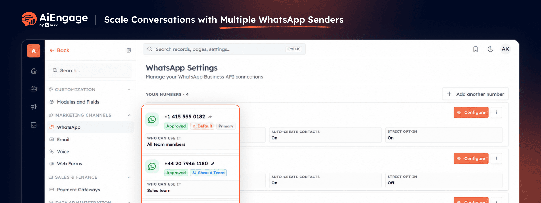 Scale Conversations with Multiple WhatsApp Senders