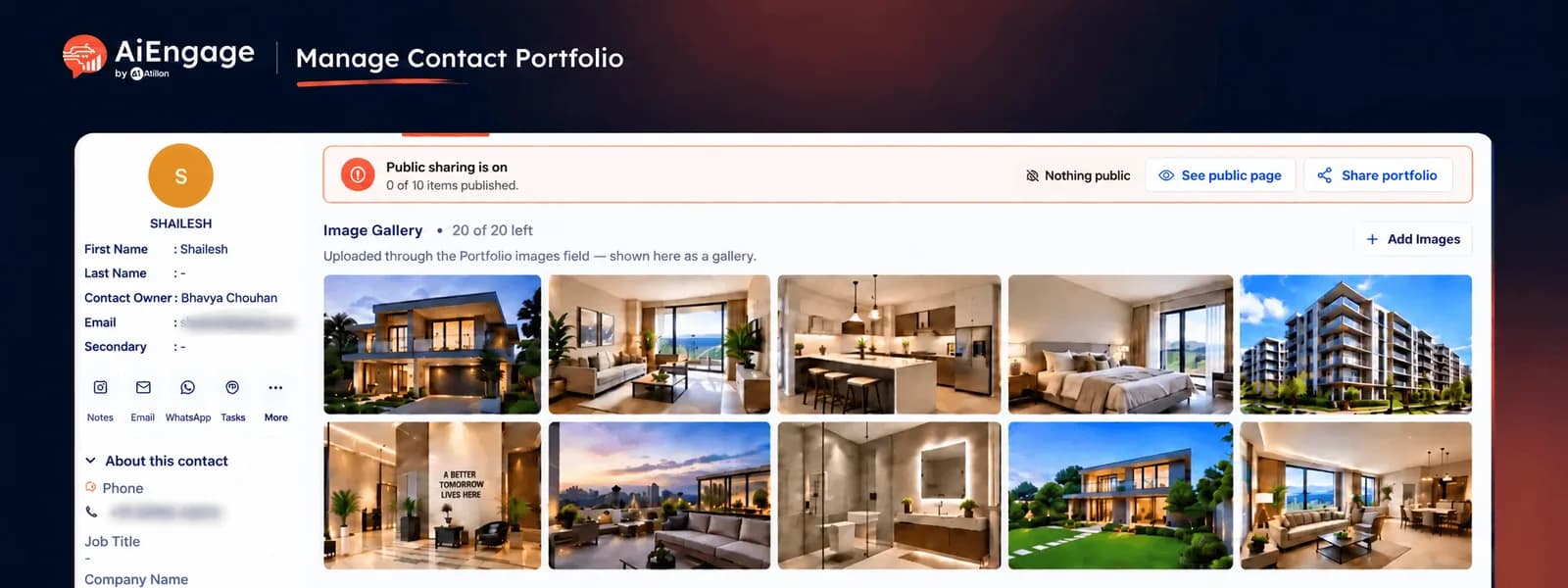 Manage Contact Portfolios & Share Images, Videos, and Documents with One Link