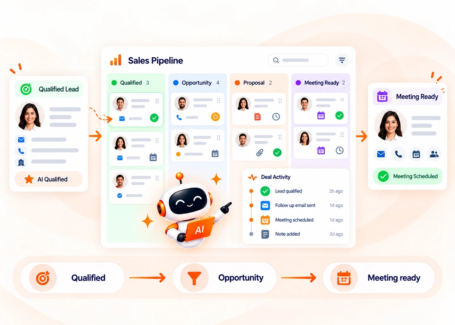 Turn qualified leads into deals in the sales pipeline