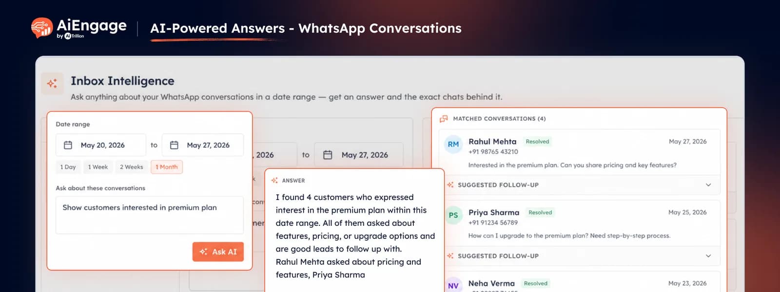 AI-Powered Answers from Your WhatsApp Conversations