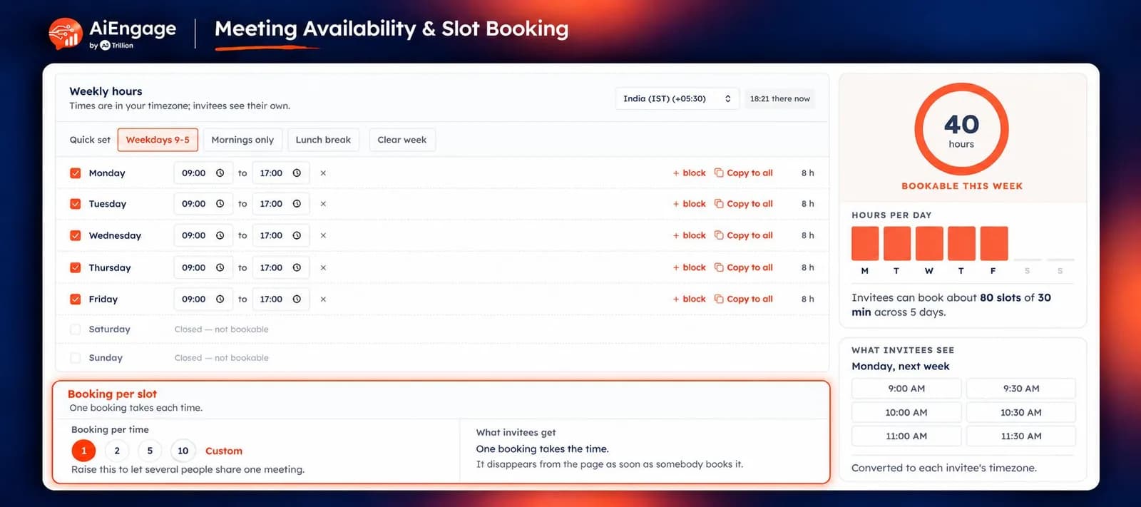 Sync Your Calendar & Configure Multiple Bookings Per Time Slot