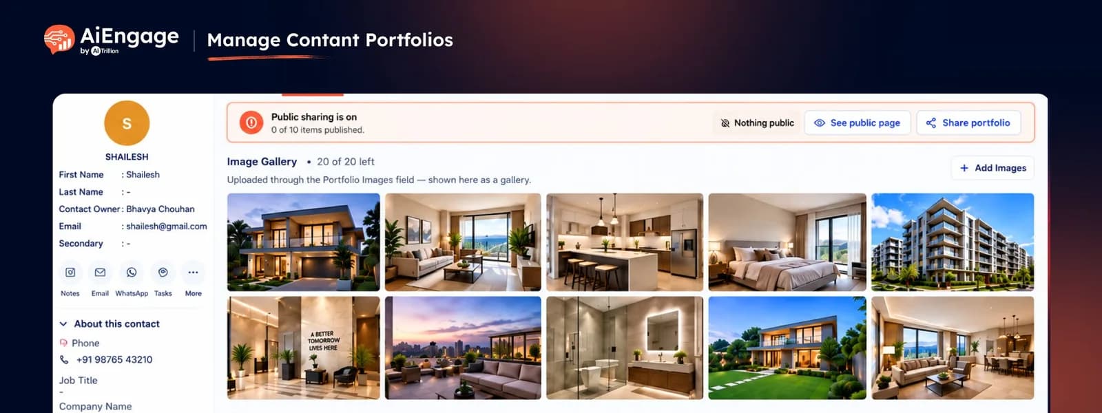 Manage Contact Portfolios & Share Images, Videos, and Documents with One Link