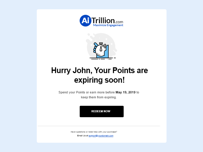 Redemption campaign emails