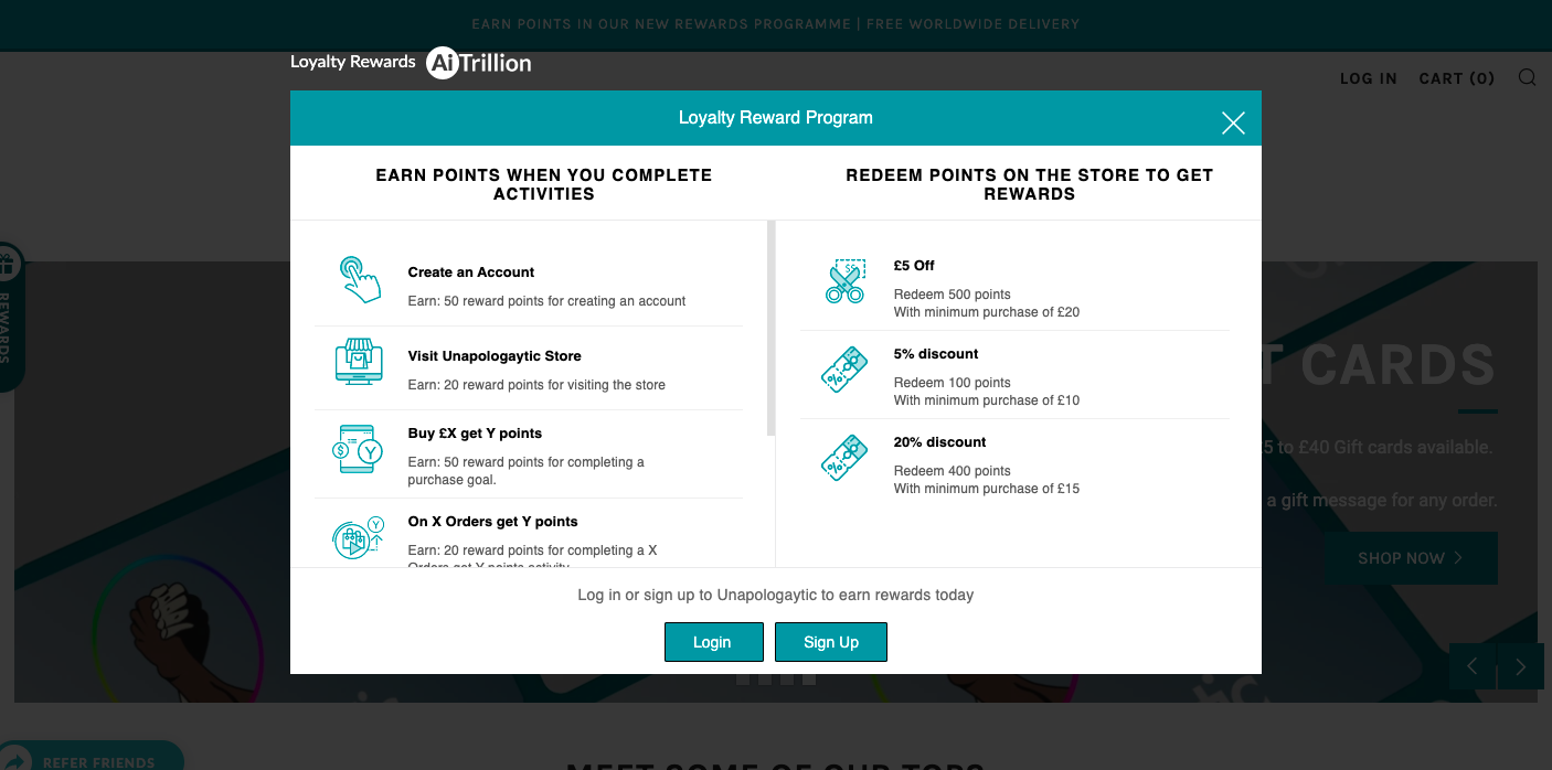 AiTrillion loyalty program