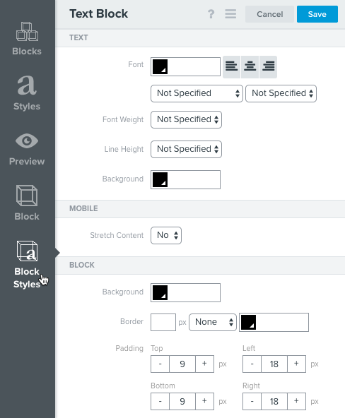 Klaviyo email editor