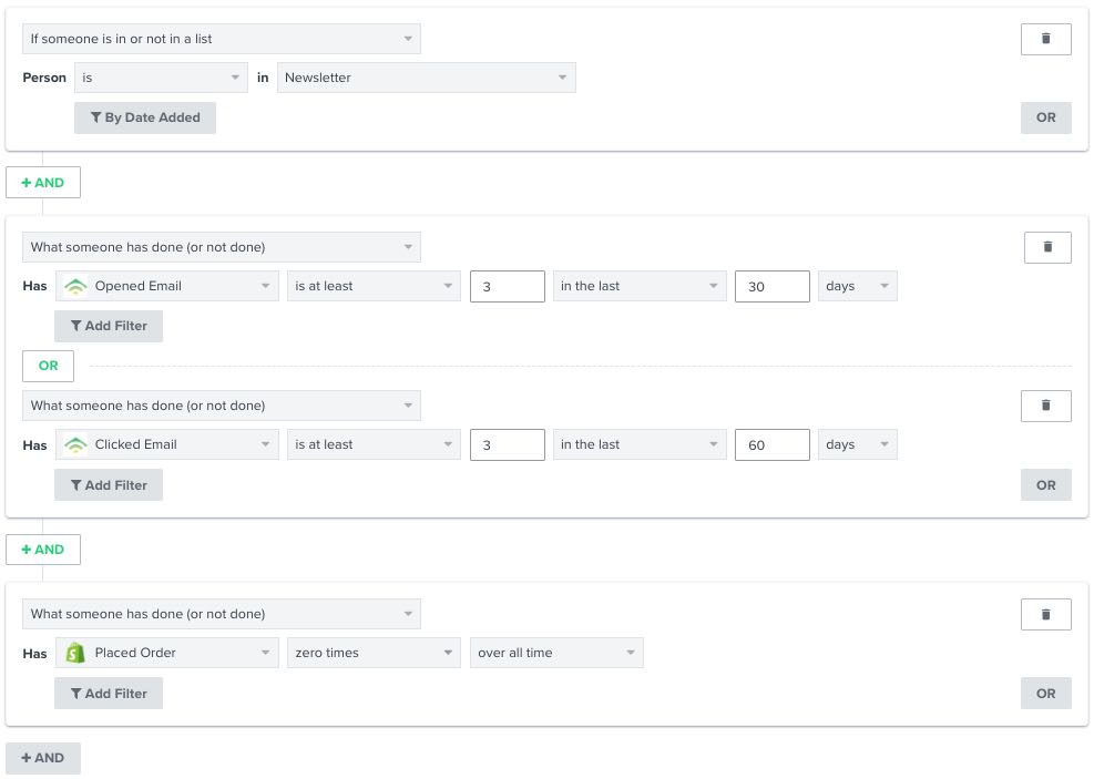 Email advanced segmentation