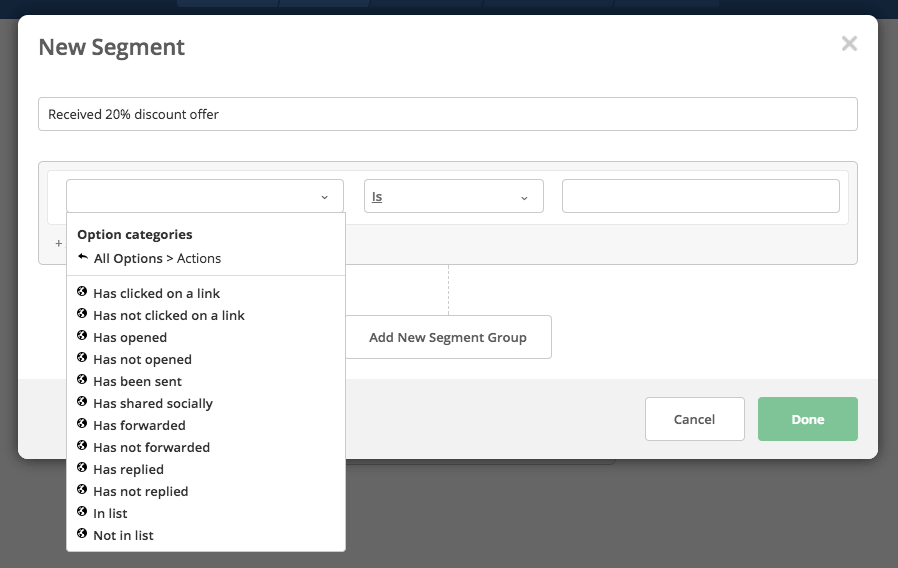 Active Campaign advanced segmentation