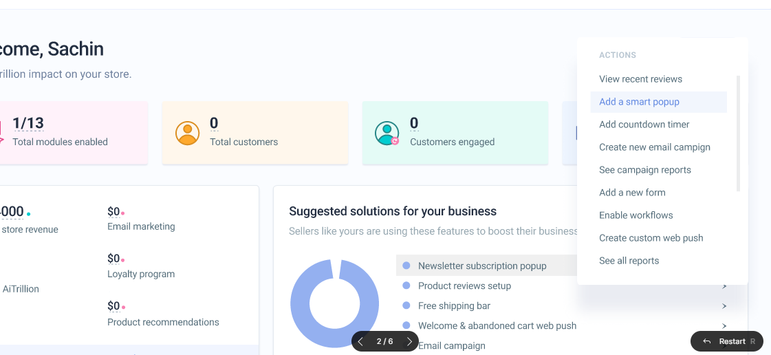 AiTrillion new dashboard