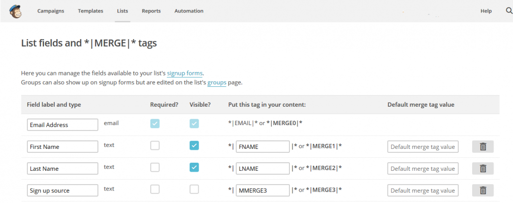 mailchimp segmentation