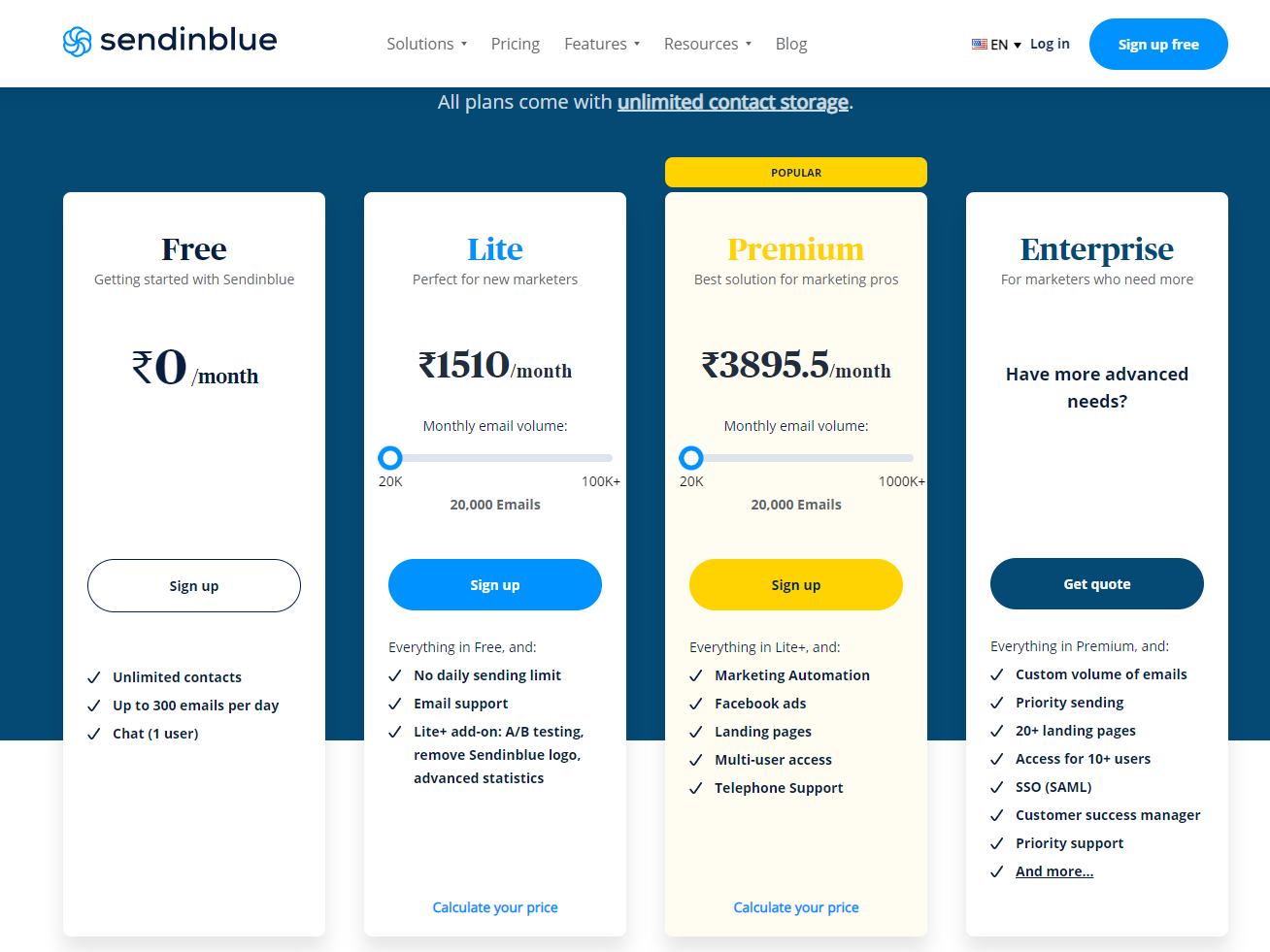 sendinblue pricing - Alternatives to Klaviyo