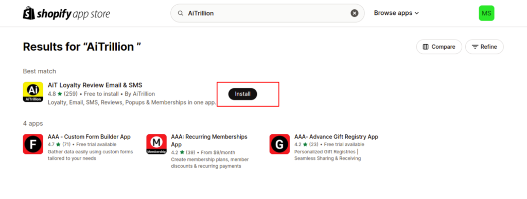 Install AITrillion