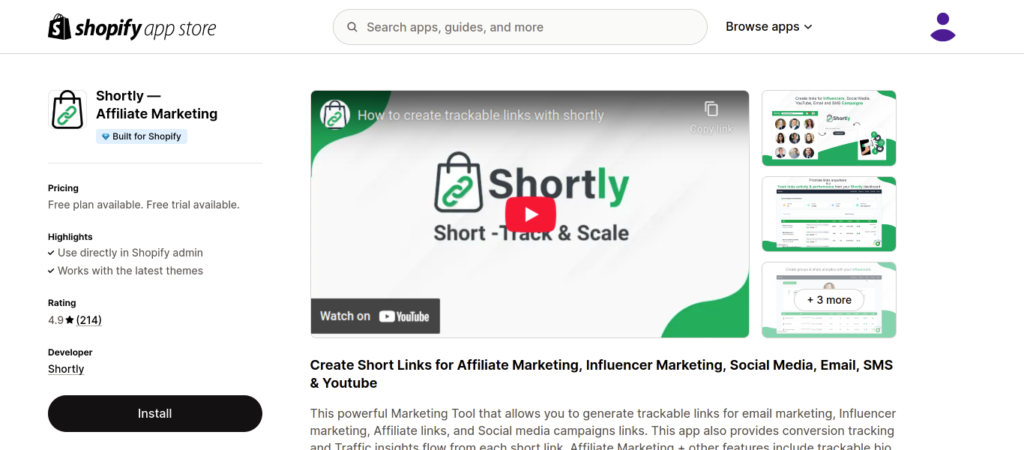 Shortly Affiliate Marketing