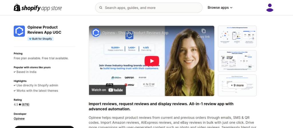 OpinewProductReviews App-ugc