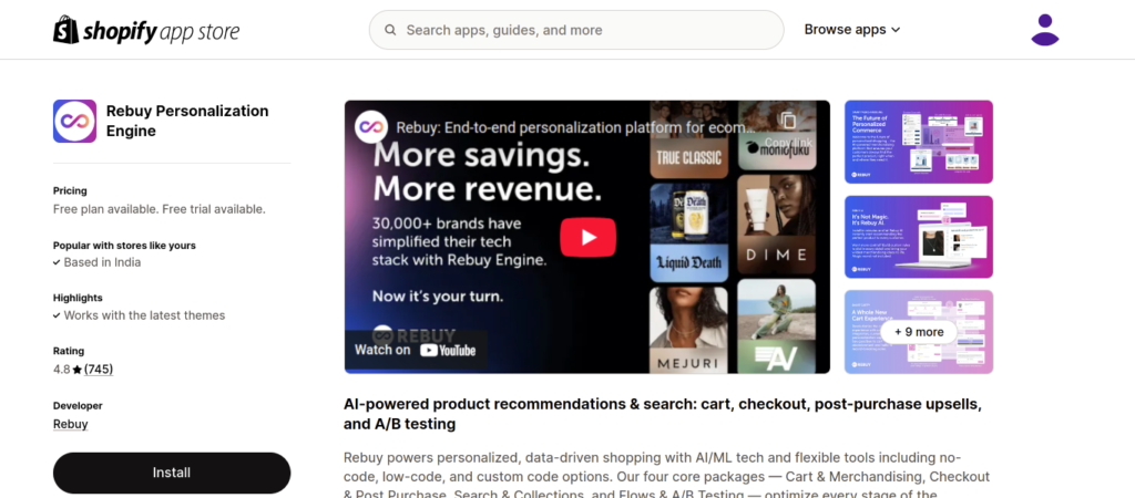 Rebuy Personalization Engine