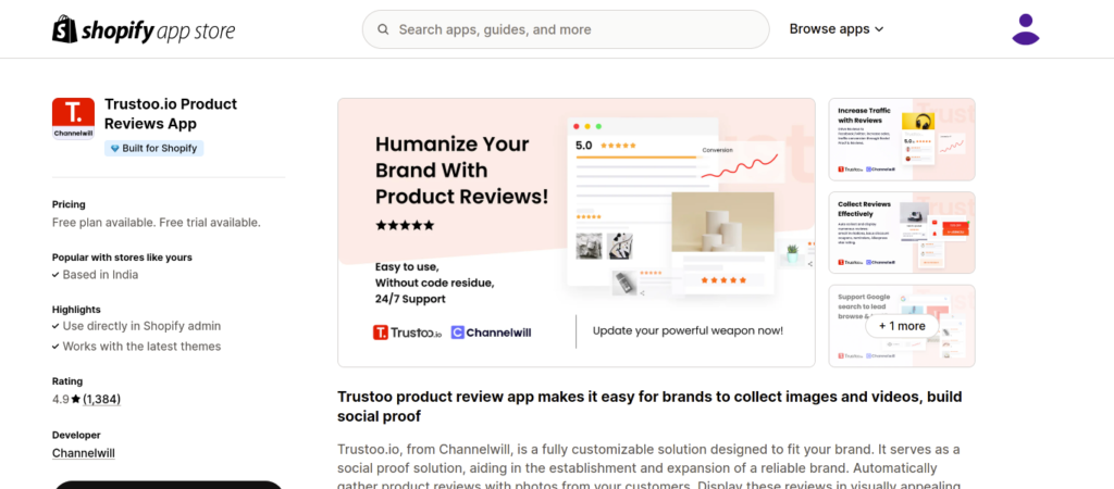 Trustoo.io Produc Reviews App