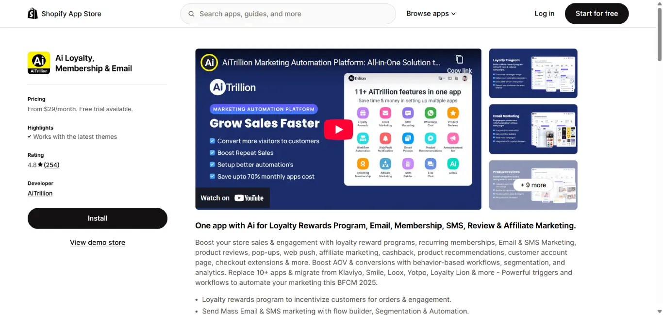 Aitrillion top upsell apps for shopify stores