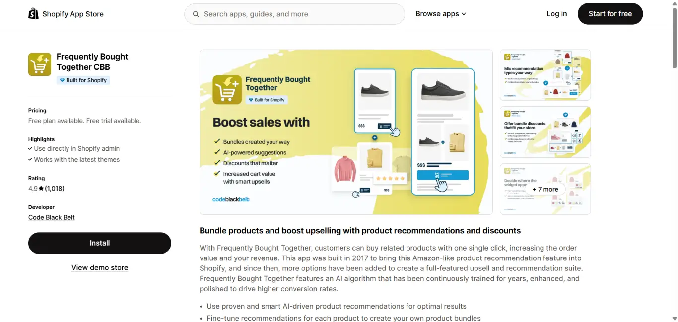Frequently Bought Together Shopify Upsell App